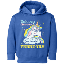 Unicorn Queens Are Born In February T-shirt Kid's Gifts