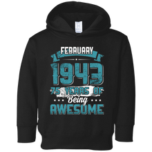 February 1943 Birthday 75 Years Of Being Awesome T-Shirt