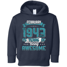 February 1943 Birthday 75 Years Of Being Awesome T-Shirt