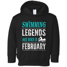 Boys Girls Swim Legends are Born in February Gift T-Shirt