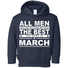 All Men Are Created Equal But Only Are Born In March T-shirt