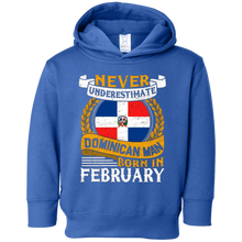 Never Underestimate Dominican Man Born In February T-shirt