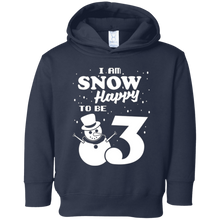 Snow Happy to Be 3 Kid's Winter Birthday T-Shirt