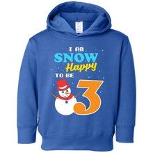 Snow Happy to Be 3 Kid's Winter Birthday T-Shirt
