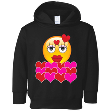 Love Hearts Emoji Face Valentine's Day T-Shirt for Girls