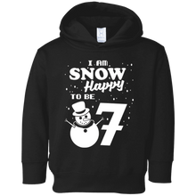 Snow Happy to Be 7 Kid's Winter Birthday T-Shirt
