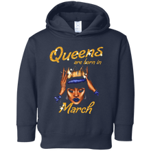 Queens Are Born In March Gold Glitter Birthday T-Shirt