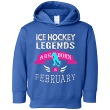 Girls' Ice Hockey Legends are Born in February Gift T-Shirt