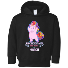Cute March Unicorn Birthday Girl Gift Rainbow Shirt