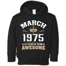 Birthday gift March 1975 - 43 years of being awesome
