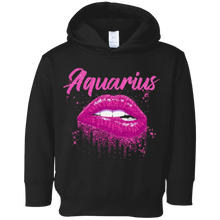Aquarius Zodiac Birthday Pink Lips T-Shirt for Black Women