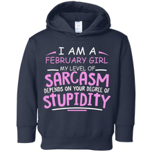 February Girl T-Shirt My Level Of Sarcasm Christmas Girls