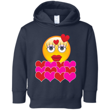 Love Hearts Emoji Face Valentine's Day T-Shirt for Girls