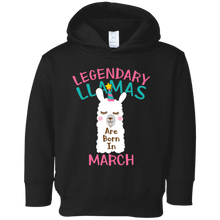 Legendary Llamas Are Born In March Cute Kids T-shirt