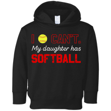 I Can't My Daughter Has Softball T-Shirt Moms & Dads Gifts
