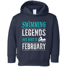 Boys Girls Swim Legends are Born in February Gift T-Shirt