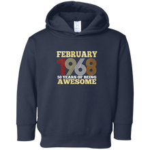 February 1968 50 Years of Being Awesome Birthday Shirt