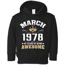 Birthday gift March 1978 - 40 years of being awesome