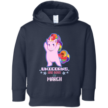 Cute March Unicorn Birthday Girl Gift Rainbow Shirt