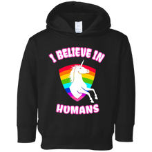 Unicorn I Believe In Humans Shirt Girls Women & Kids Apparel