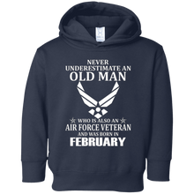 Never Underestimate Air Force Veteran Born In February Shirt