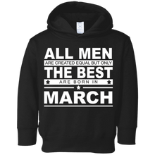 All Men Are Created Equal But Only Are Born In March T-shirt