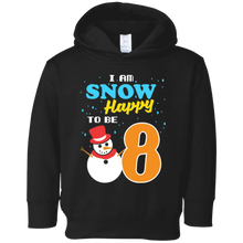 Snow Happy to Be 8 Kid's Winter Birthday T-Shirt