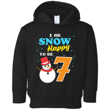 Snow Happy to Be 7 Kid's Winter Birthday T-Shirt