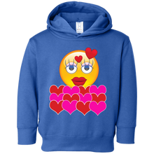 Love Hearts Emoji Face Valentine's Day T-Shirt for Girls