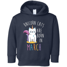 Unicorn Cats Are Born in March (kitty shirts funny)