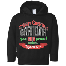 Merry Christmas Grandma March Baby Announcement T Shirt