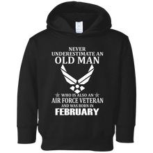 Never Underestimate Air Force Veteran Born In February Shirt