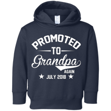Mens Promoted to Grandpa Again July 2018 T-Shirt for Papa