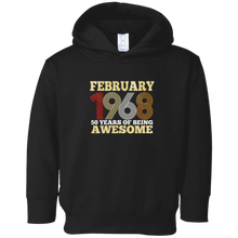 February 1968 50 Years of Being Awesome Birthday Shirt