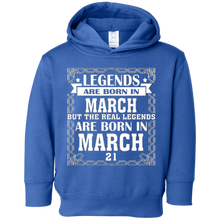 Legends Are Born On March 21 T Shirt March Birthday Gifts