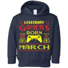 Funny Birthday Shirt saying Legendary Gamers Born in March