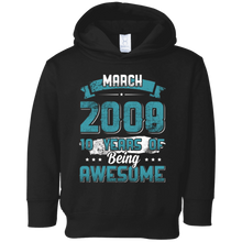 March 2008 Birthday 10 Years Of Being Awesome T-Shirt