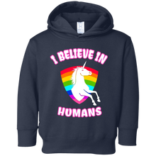 Unicorn I Believe In Humans Shirt Girls Women & Kids Apparel