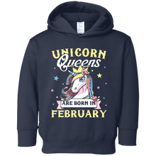 Unicorn Queens Are Born In February T-shirt Crown Girls
