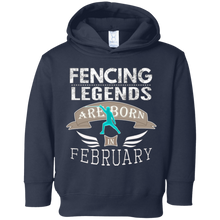 Top Boys Fencing Legends are Born in February Gift T-Shirt