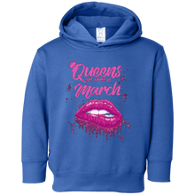 Queens Are Born In March Birthday T-Shirt for Black Women