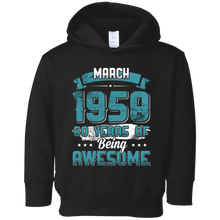 March 1958 Birthday 60 Years Of Being Awesome T-Shirt