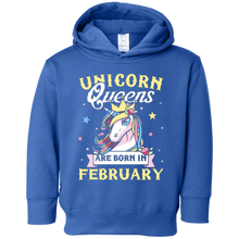 Unicorn Queens Are Born In February T-shirt Crown Girls