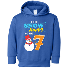 Snow Happy to Be 7 Kid's Winter Birthday T-Shirt