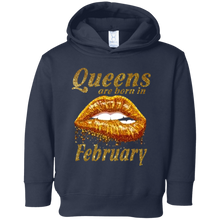 Kids Womens Queens Are Born In February Funny Birthday T-Shirt 10 Brown