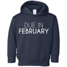 Due In February Cute Pregnancy Baby Announcement Tee