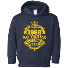 February 1968 50 Years Of Being Awesome Shirt Birthday Gift
