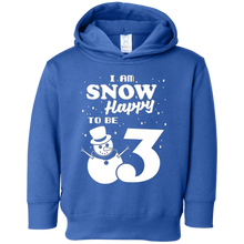 Snow Happy to Be 3 Kid's Winter Birthday T-Shirt