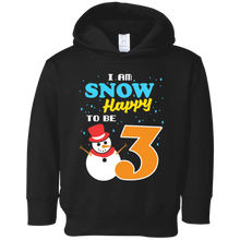Snow Happy to Be 3 Kid's Winter Birthday T-Shirt