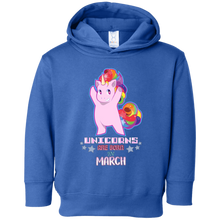 Cute March Unicorn Birthday Girl Gift Rainbow Shirt